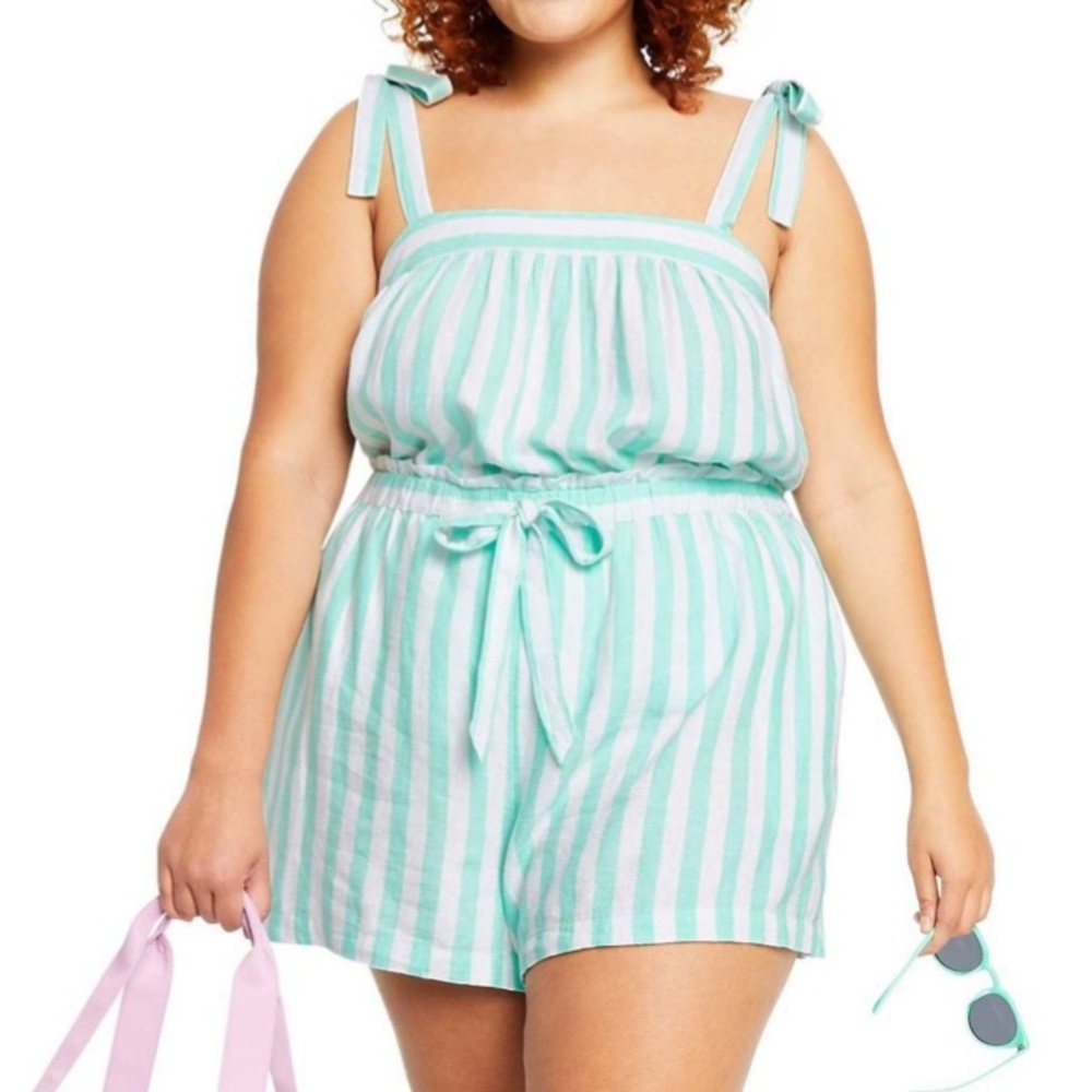 Stoney Clover Lane LIMITED EDITION Striped TieStrap Tank Top High Rise Shorts